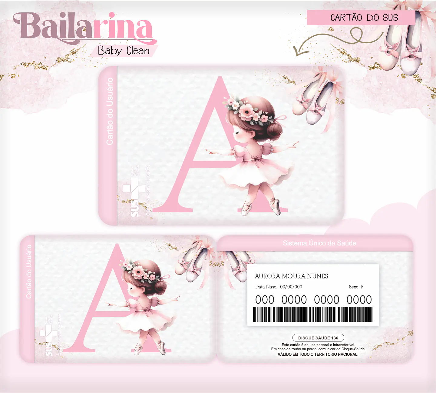 Arquivo Combo Encadernação Baby Bailarina Alfabeto 8