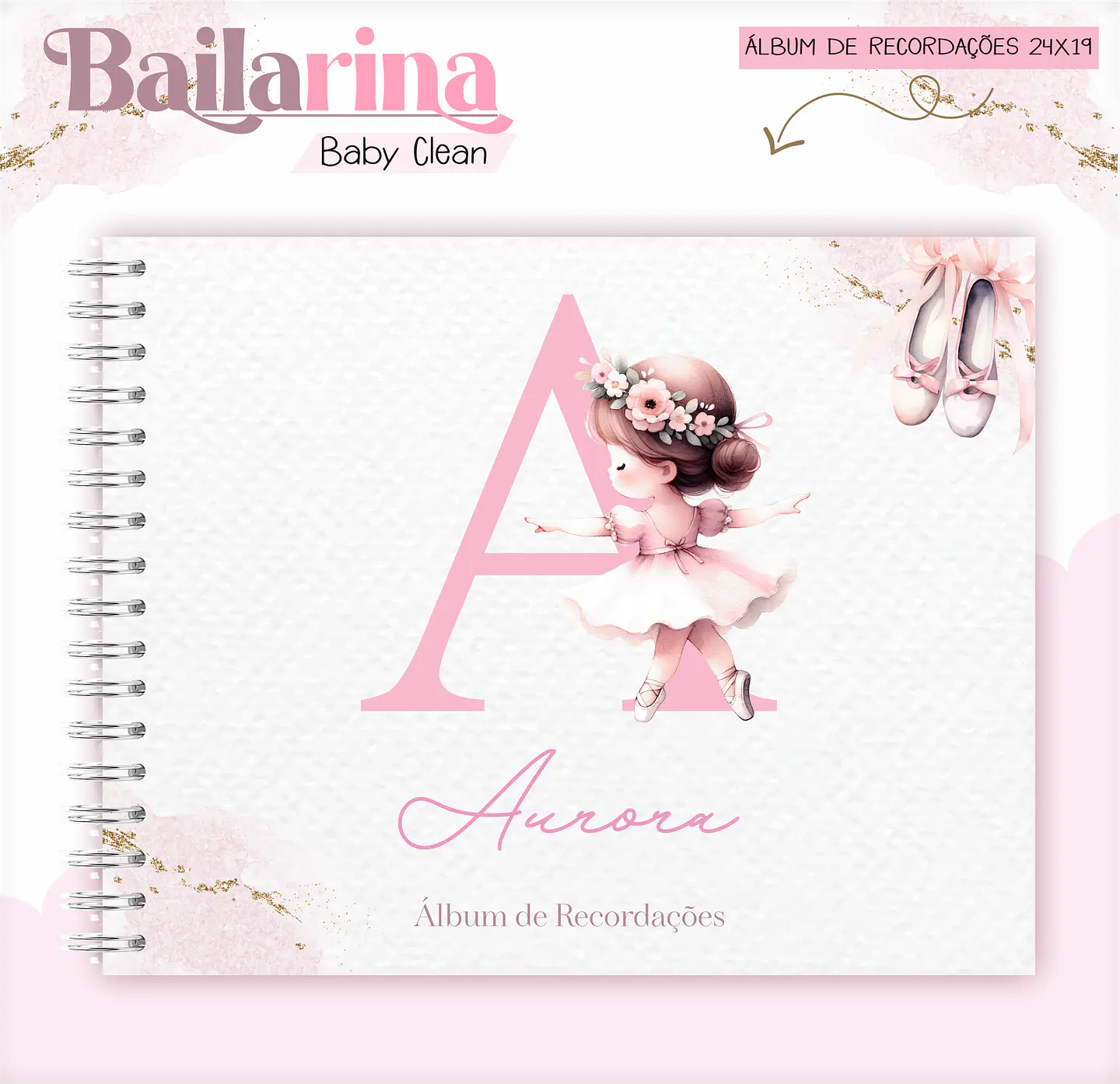 Arquivo Combo Encadernação Baby Bailarina Alfabeto 12