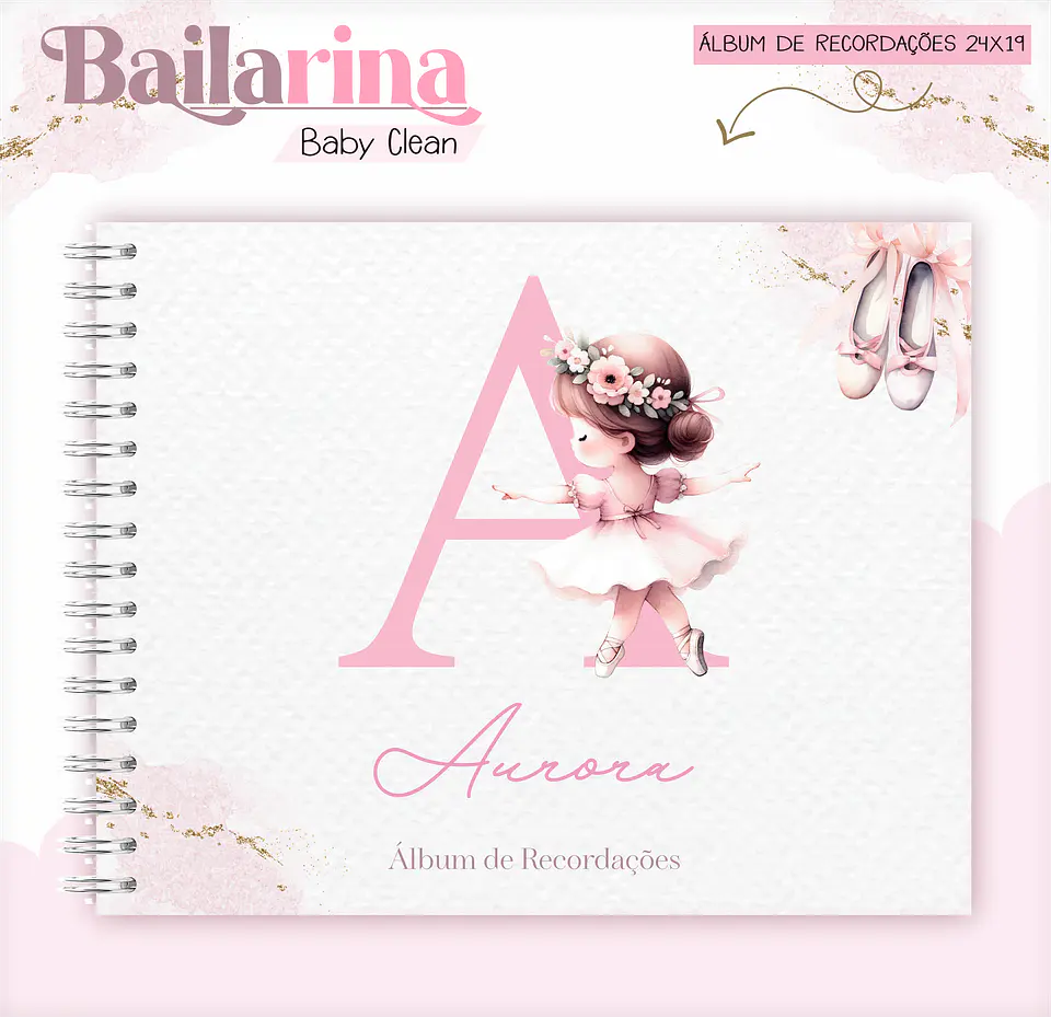 Arquivo Combo Encadernação Baby Bailarina Alfabeto 12
