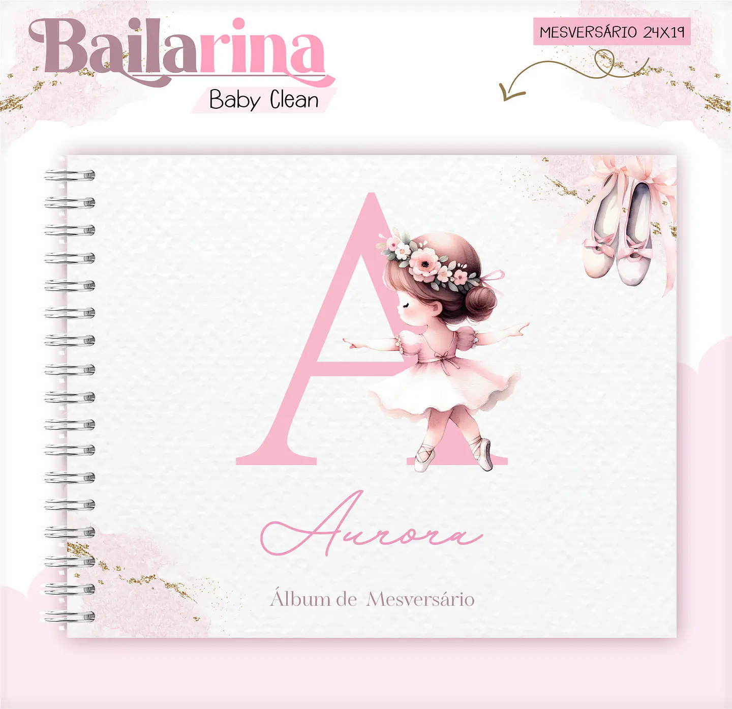 Arquivo Combo Encadernação Baby Bailarina Alfabeto 14