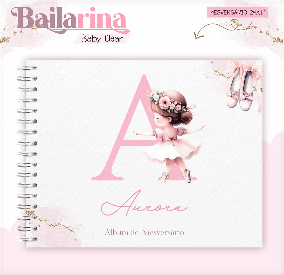 Arquivo Combo Encadernação Baby Bailarina Alfabeto 14