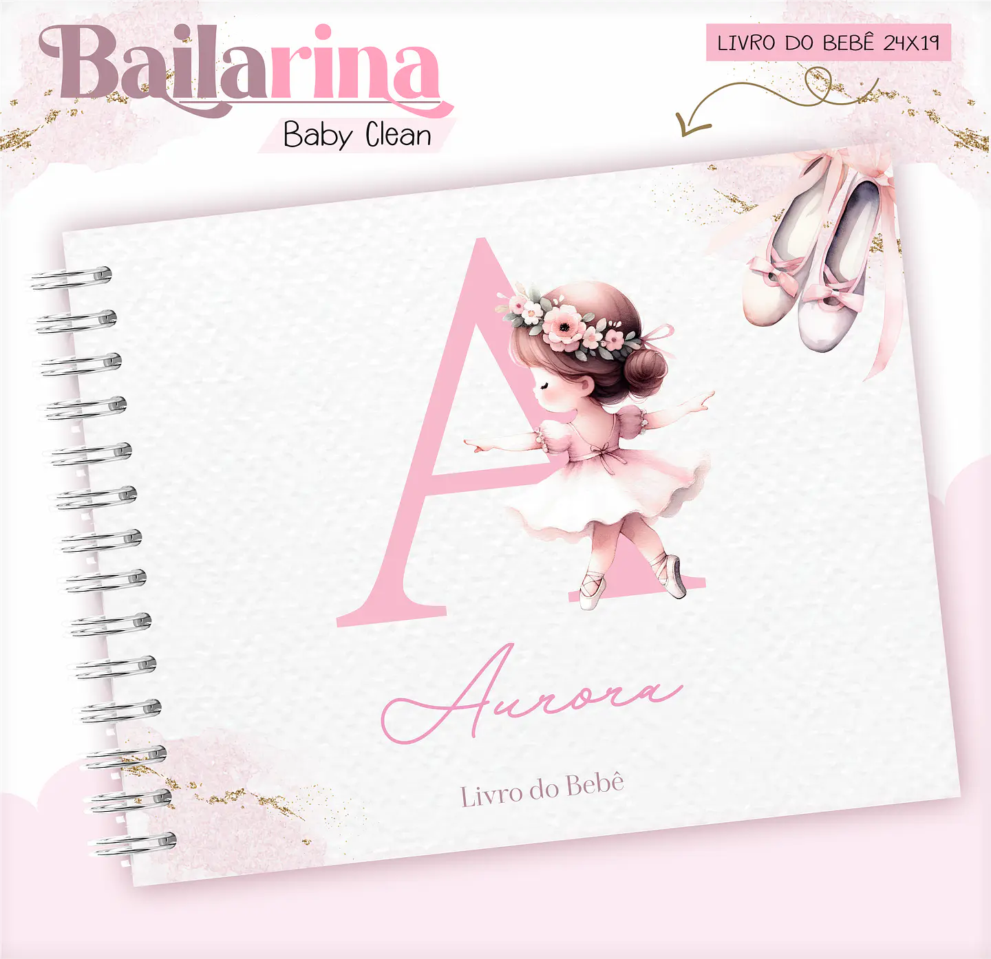 Arquivo Combo Encadernação Baby Bailarina Alfabeto 16