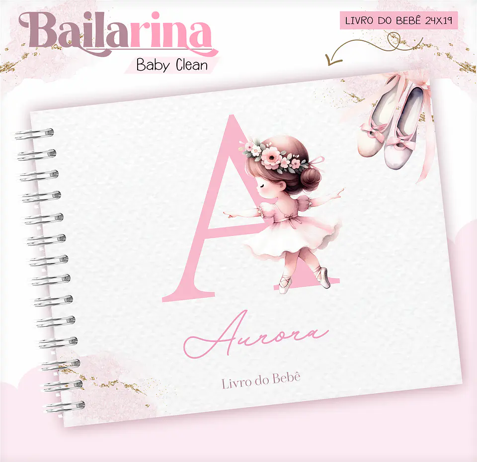 Arquivo Combo Encadernação Baby Bailarina Alfabeto 16