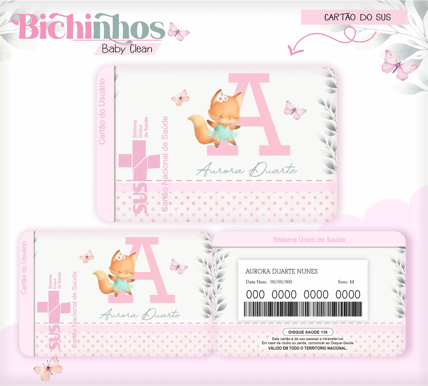 Arquivo Combo Encadernação Baby Raposinha Alfabeto 5