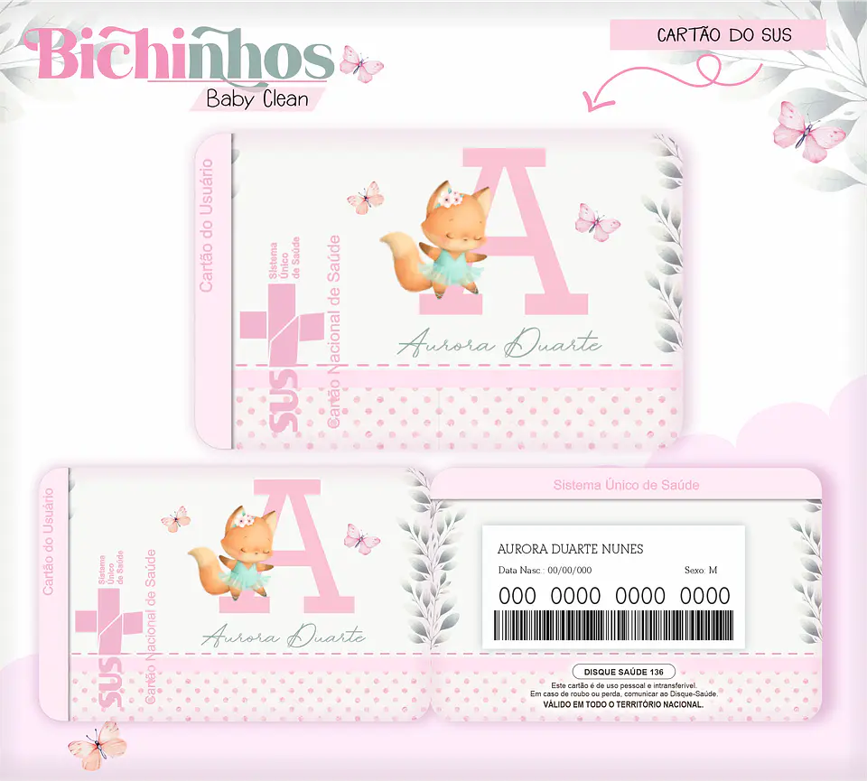 Arquivo Combo Encadernação Baby Raposinha Alfabeto 5