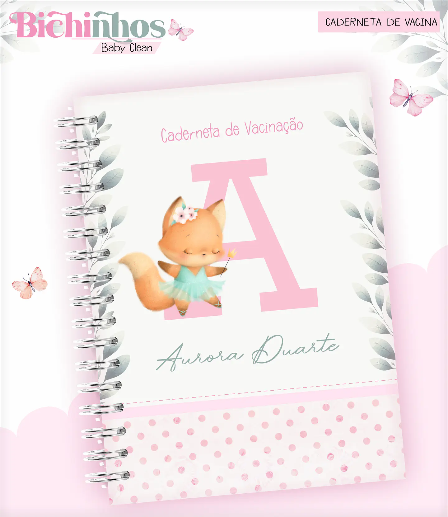 Arquivo Combo Encadernação Baby Raposinha Alfabeto 7