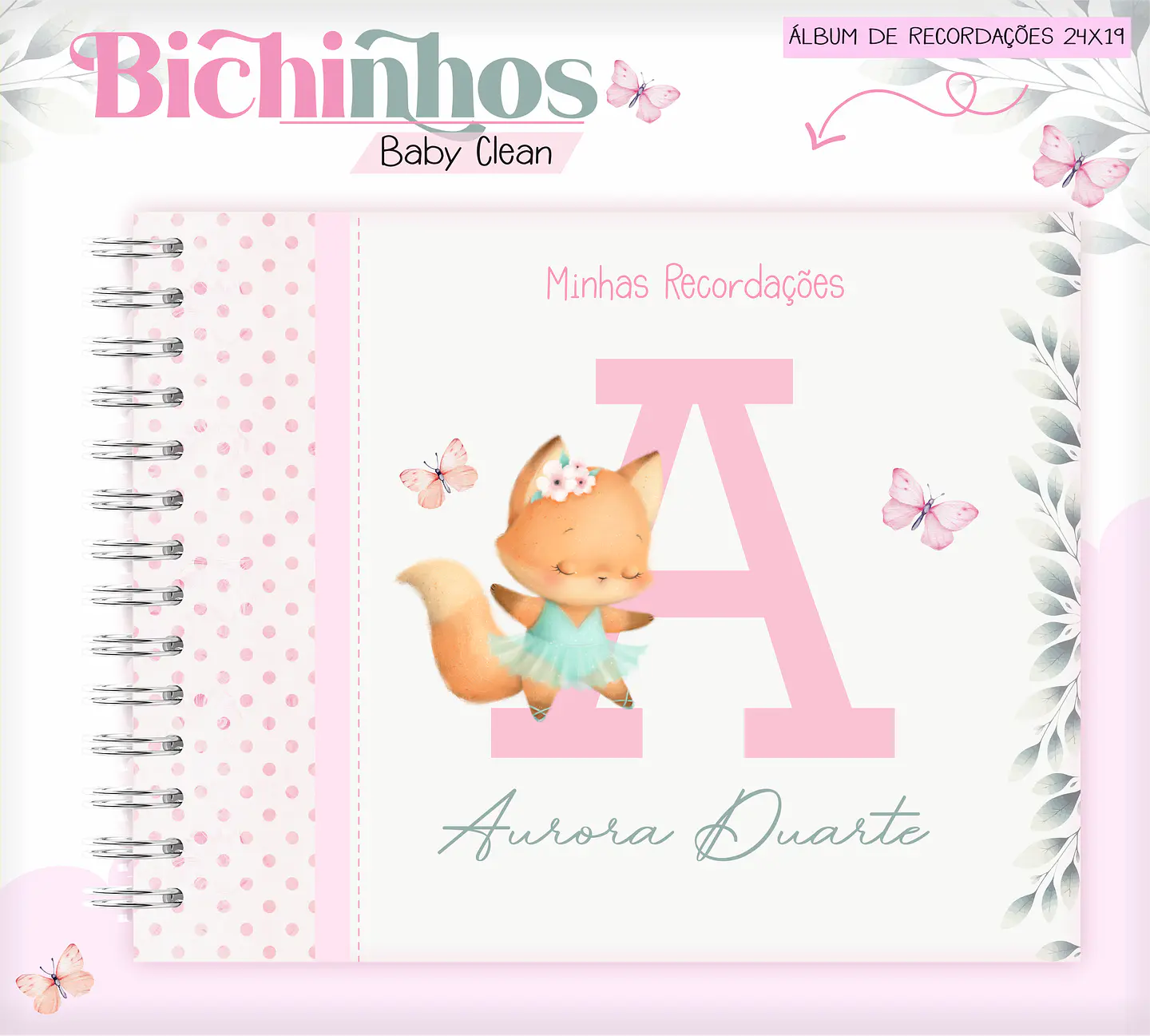 Arquivo Combo Encadernação Baby Raposinha Alfabeto 9