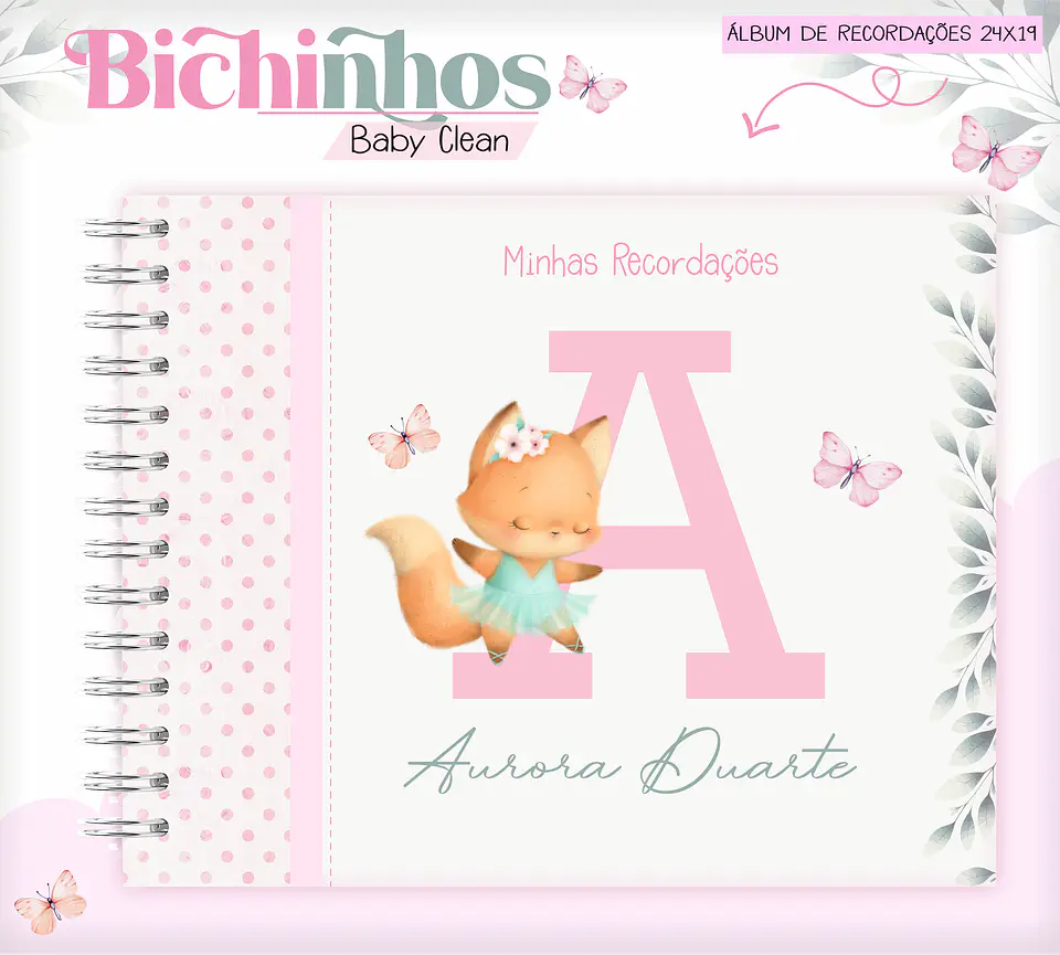 Arquivo Combo Encadernação Baby Raposinha Alfabeto 9