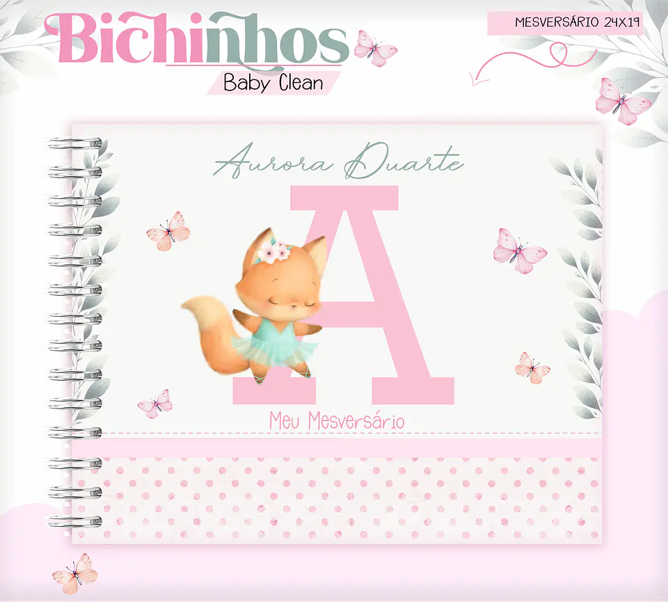 Arquivo Combo Encadernação Baby Raposinha Alfabeto 11