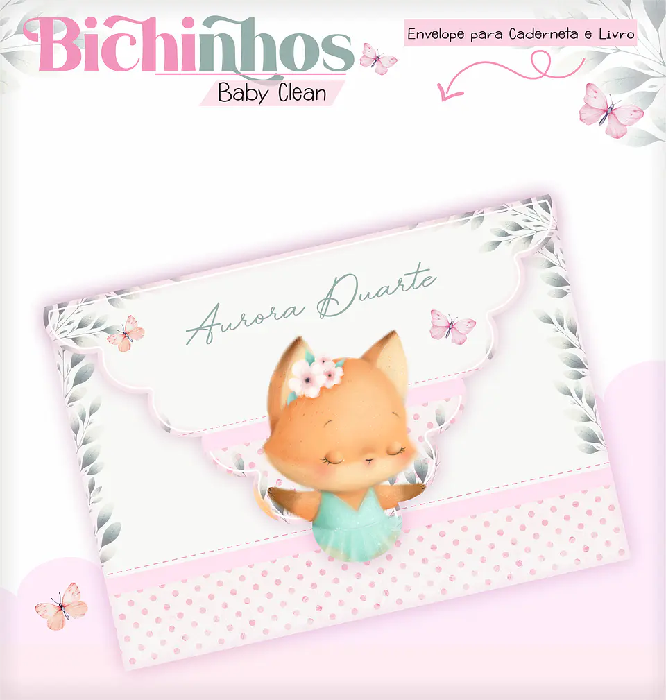 Arquivo Combo Encadernação Baby Raposinha Alfabeto 14