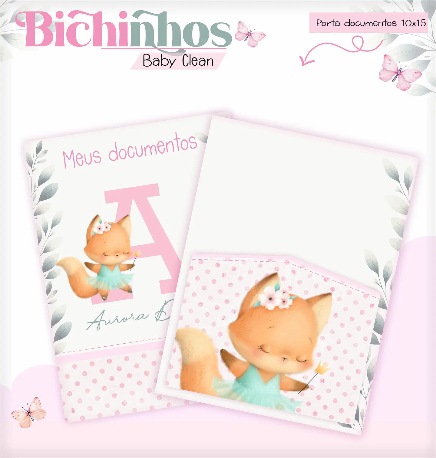 Arquivo Combo Encadernação Baby Raposinha Alfabeto 16