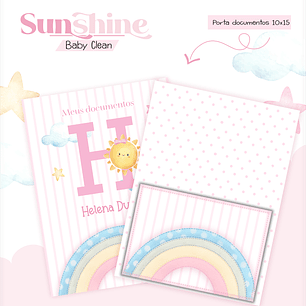 Arquivo Combo Encadernação Baby Sunshine Arco Iris Alfabeto