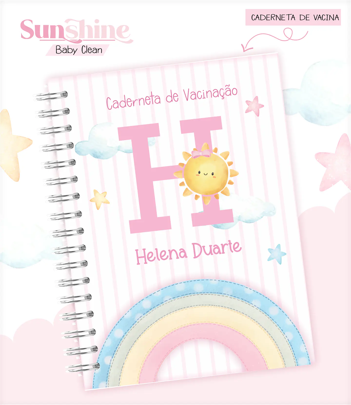 Arquivo Combo Encadernação Baby Sunshine Arco Iris Alfabeto 9