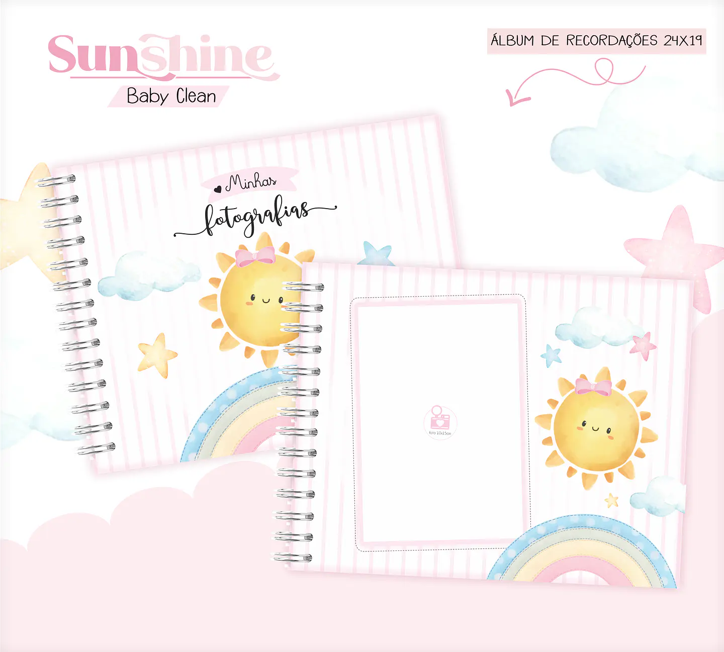 Arquivo Combo Encadernação Baby Sunshine Arco Iris Alfabeto 10
