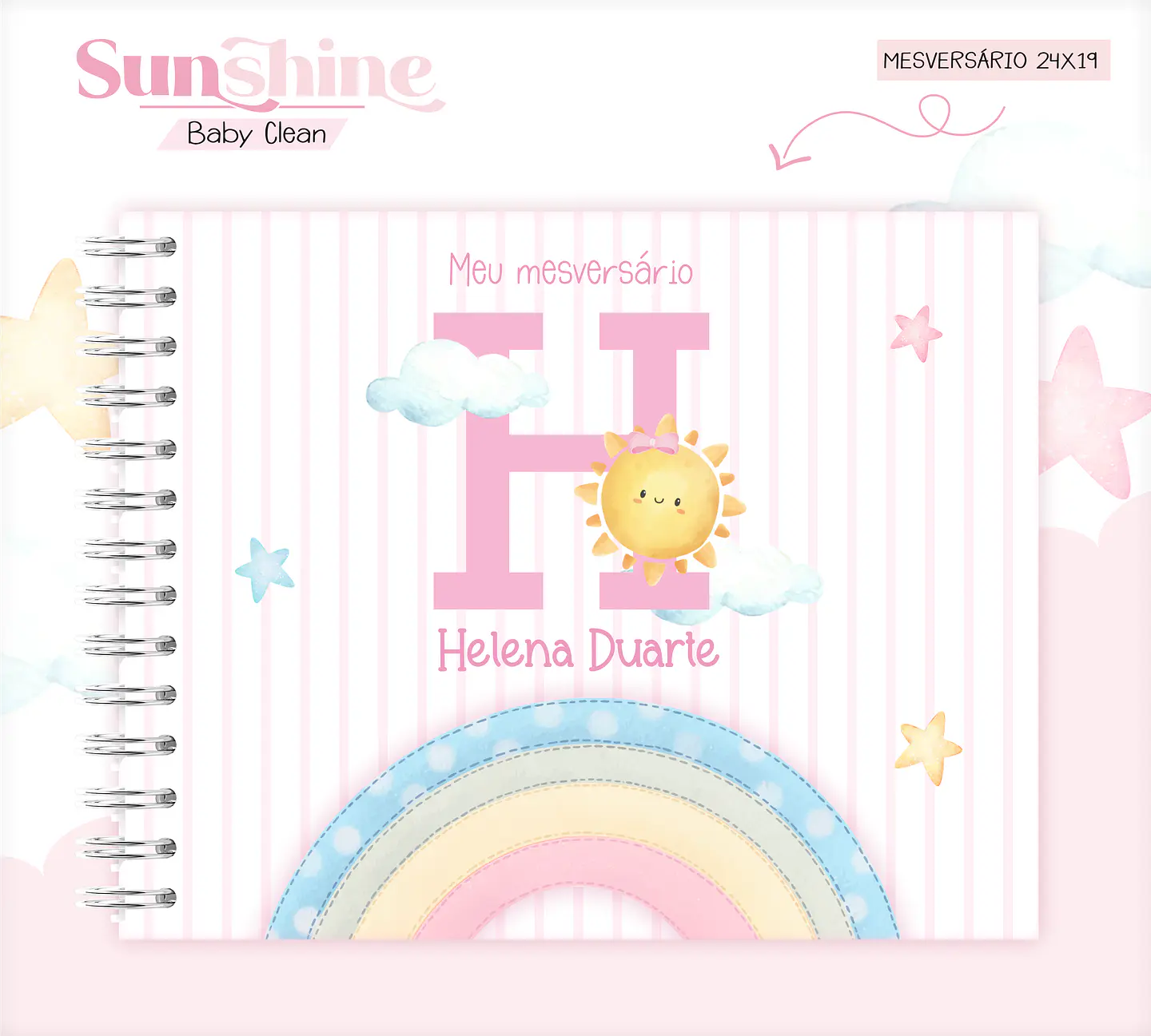 Arquivo Combo Encadernação Baby Sunshine Arco Iris Alfabeto 13