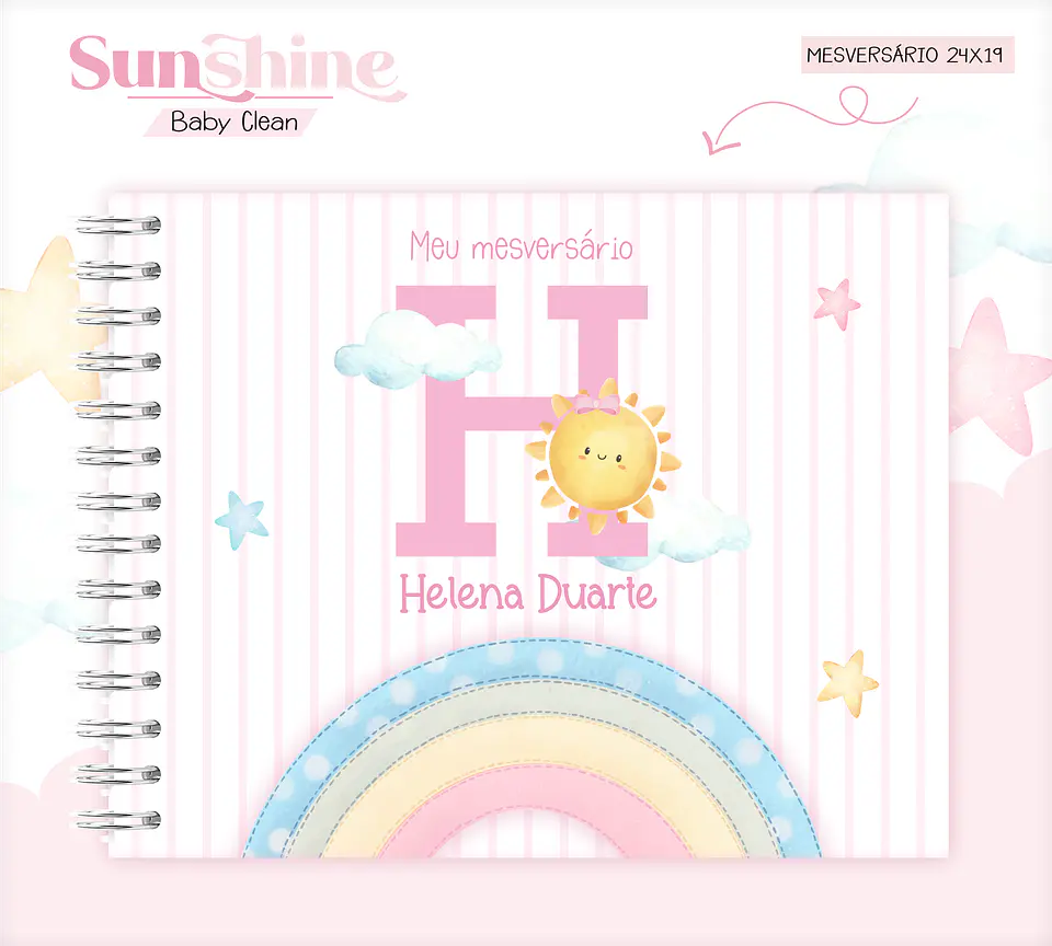 Arquivo Combo Encadernação Baby Sunshine Arco Iris Alfabeto 13