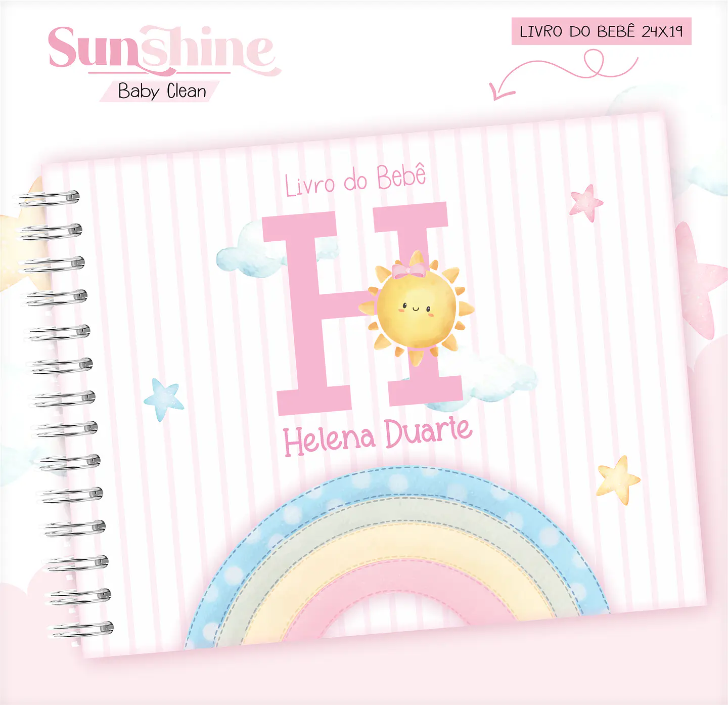 Arquivo Combo Encadernação Baby Sunshine Arco Iris Alfabeto 14