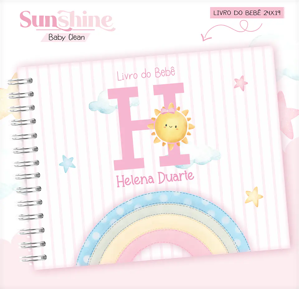 Arquivo Combo Encadernação Baby Sunshine Arco Iris Alfabeto 14