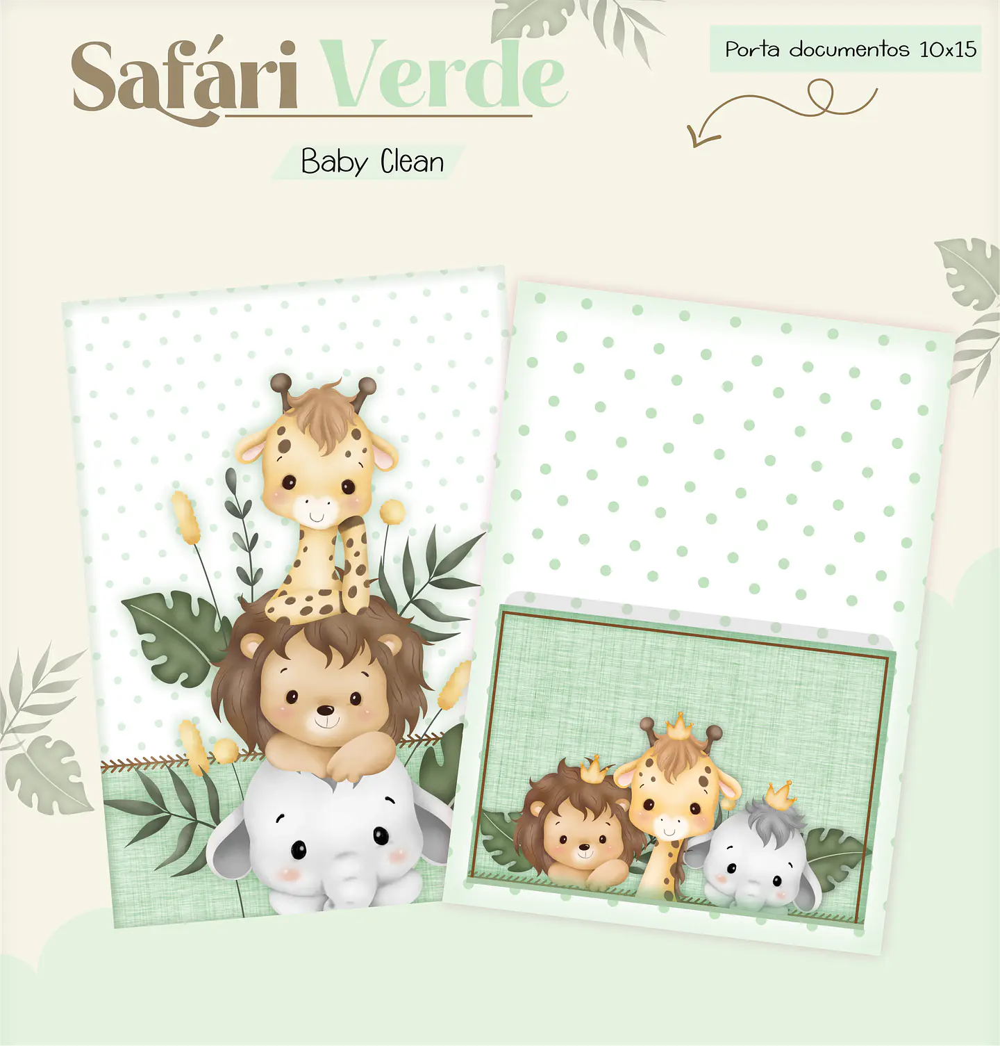 Arquivo Combo Encadernação Baby Safari Verde Alfabeto 2