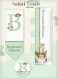 Arquivo Combo Encadernação Baby Safari Verde Alfabeto - Thumbnail 5