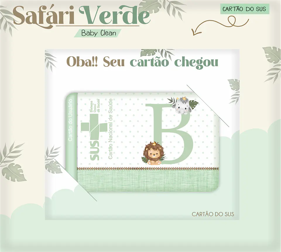 Arquivo Combo Encadernação Baby Safari Verde Alfabeto 6