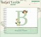 Arquivo Combo Encadernação Baby Safari Verde Alfabeto - Thumbnail 13