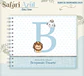 Arquivo Combo Encadernação Baby Safari Azul Alfabeto - Thumbnail 4