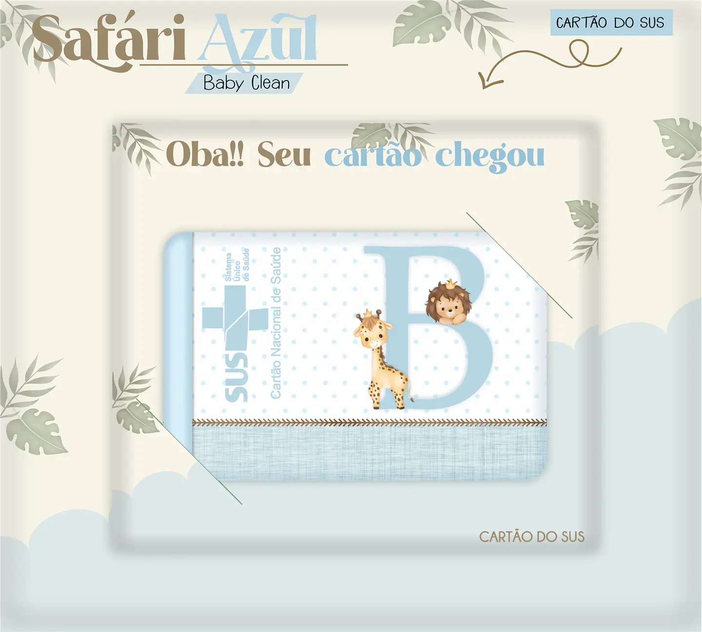 Arquivo Combo Encadernação Baby Safari Azul Alfabeto 13