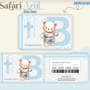 Arquivo Combo Encadernação Baby Ursinho Azul Alfabeto