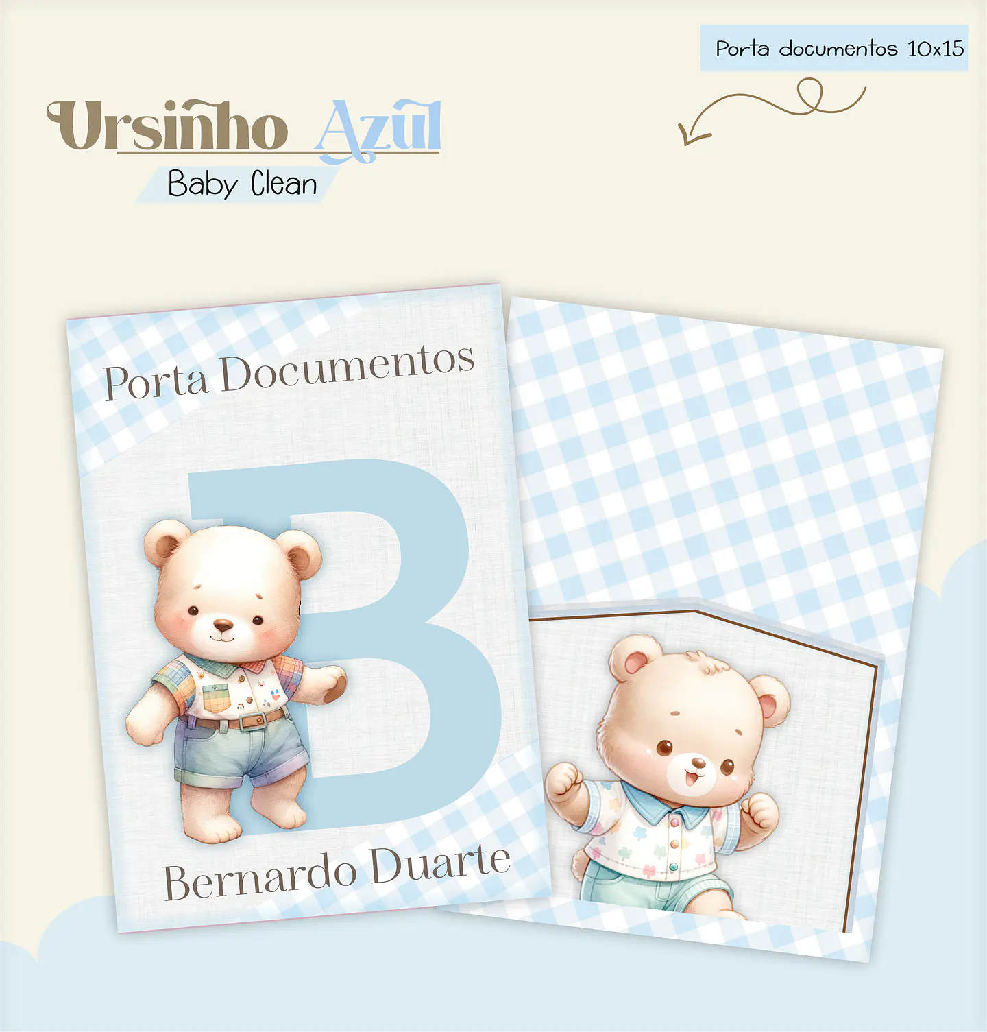 Arquivo Combo Encadernação Baby Ursinho Azul Alfabeto 12
