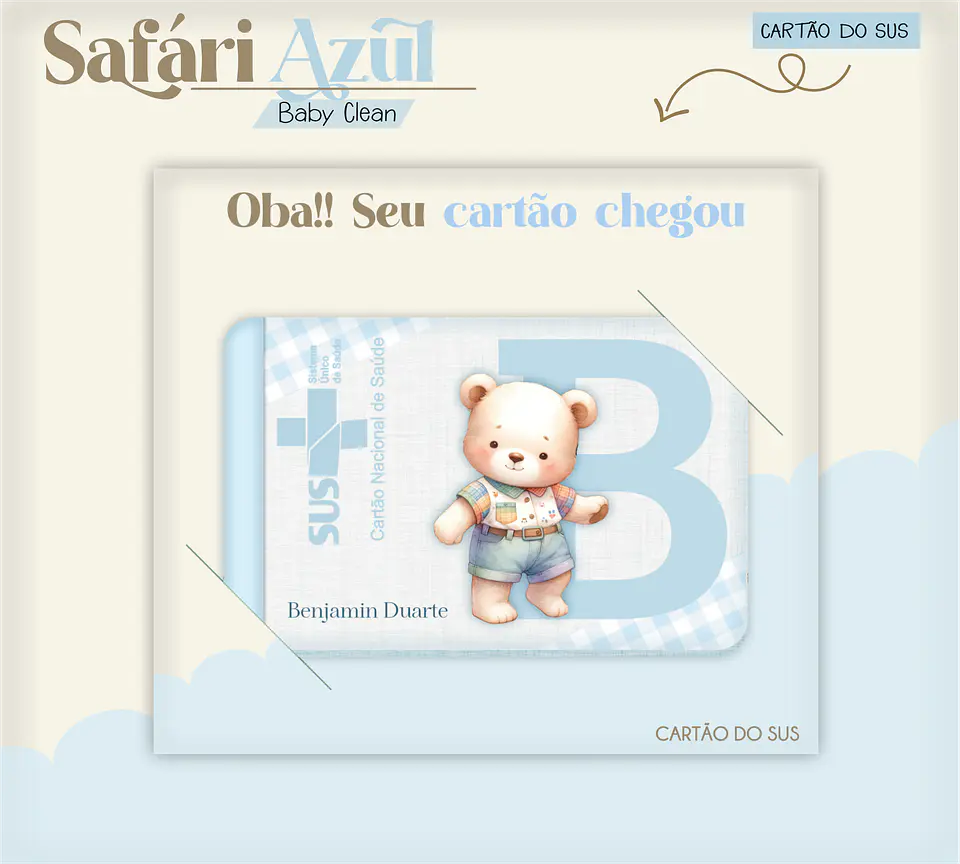 Arquivo Combo Encadernação Baby Ursinho Azul Alfabeto 16