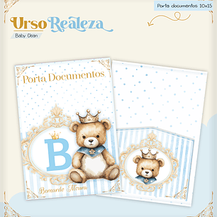 Arquivo Combo Encadernação Baby Ursinho Realeza Alfabeto