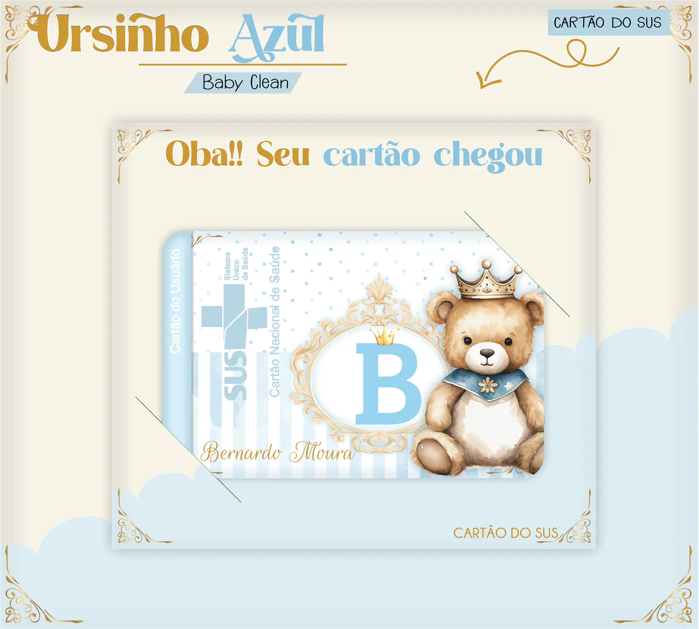 Arquivo Combo Encadernação Baby Ursinho Realeza Alfabeto 6