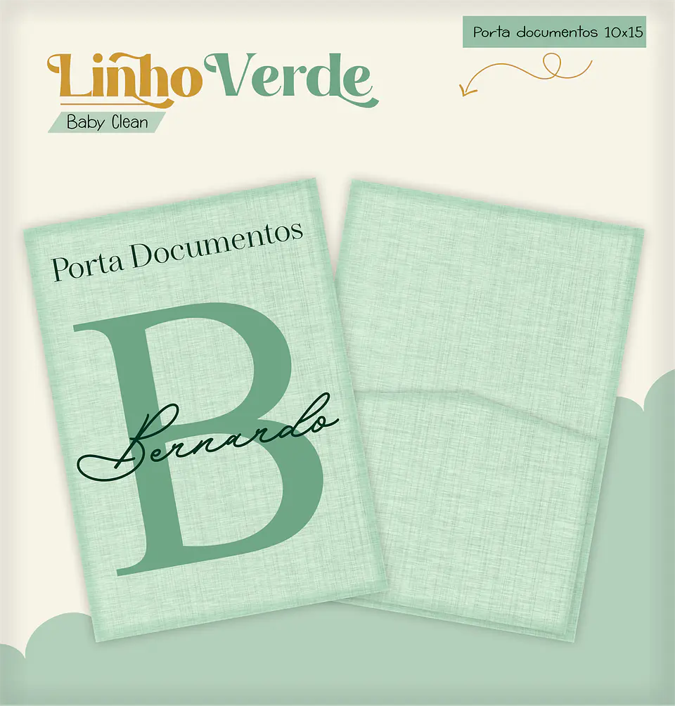 Arquivo Combo Encadernação Baby Linho Verde Alfabeto 13