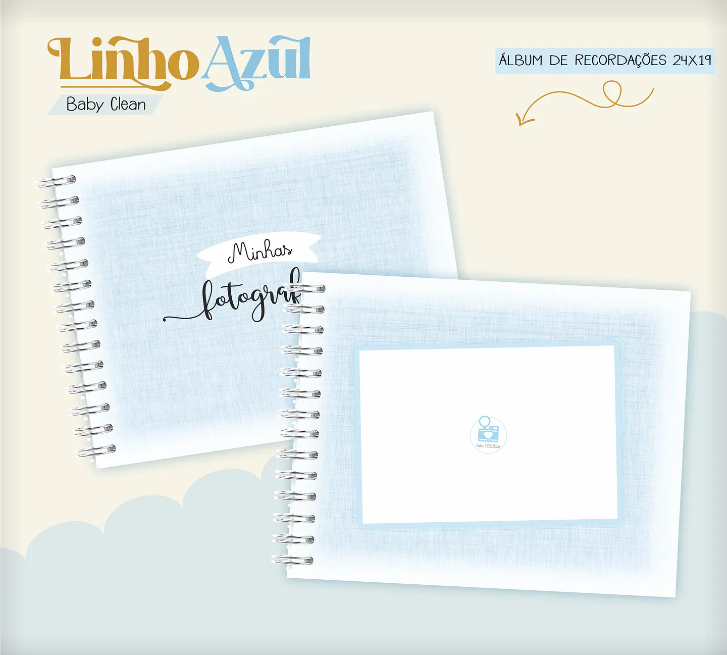 Arquivo Combo Encadernação Baby Linho Azul Alfabeto 7