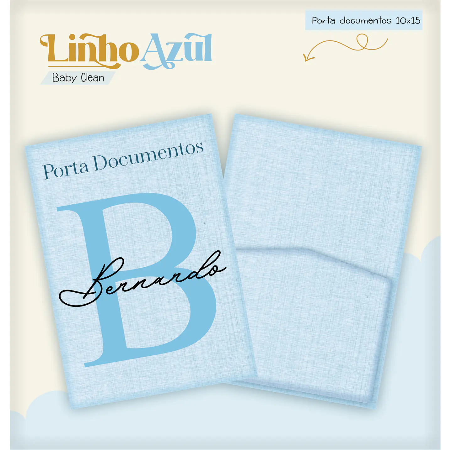 Arquivo Combo Encadernação Baby Linho Azul Alfabeto 13