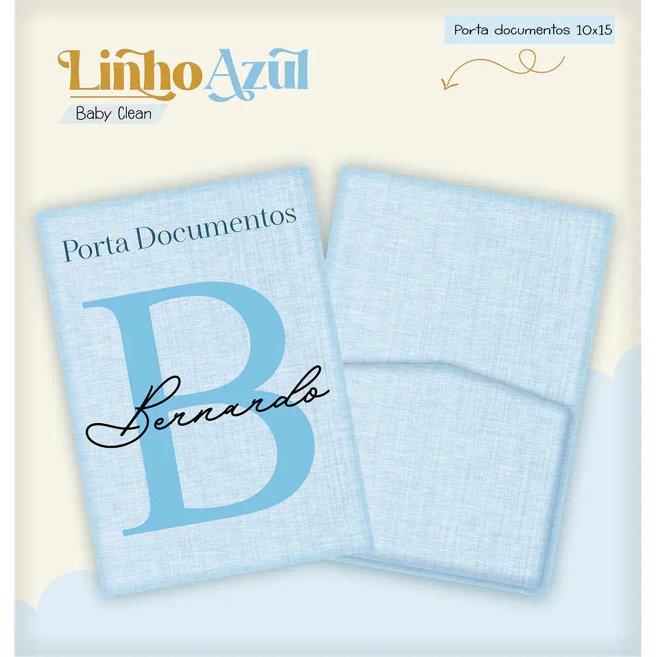 Arquivo Combo Encadernação Baby Linho Azul Alfabeto 13