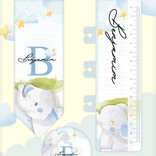 Arquivo Combo Encadernação Baby Elefantinho Azul