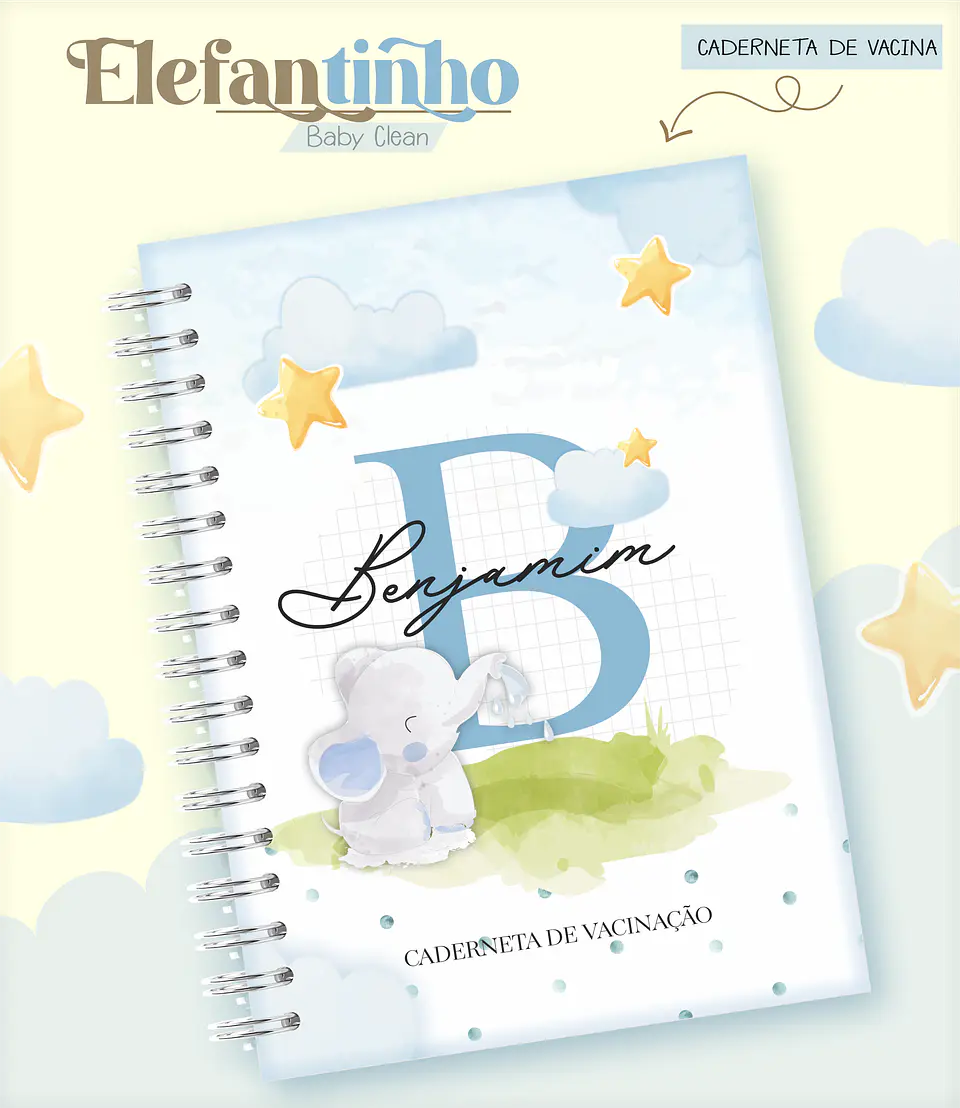 Arquivo Combo Encadernação Baby Elefantinho Azul 6