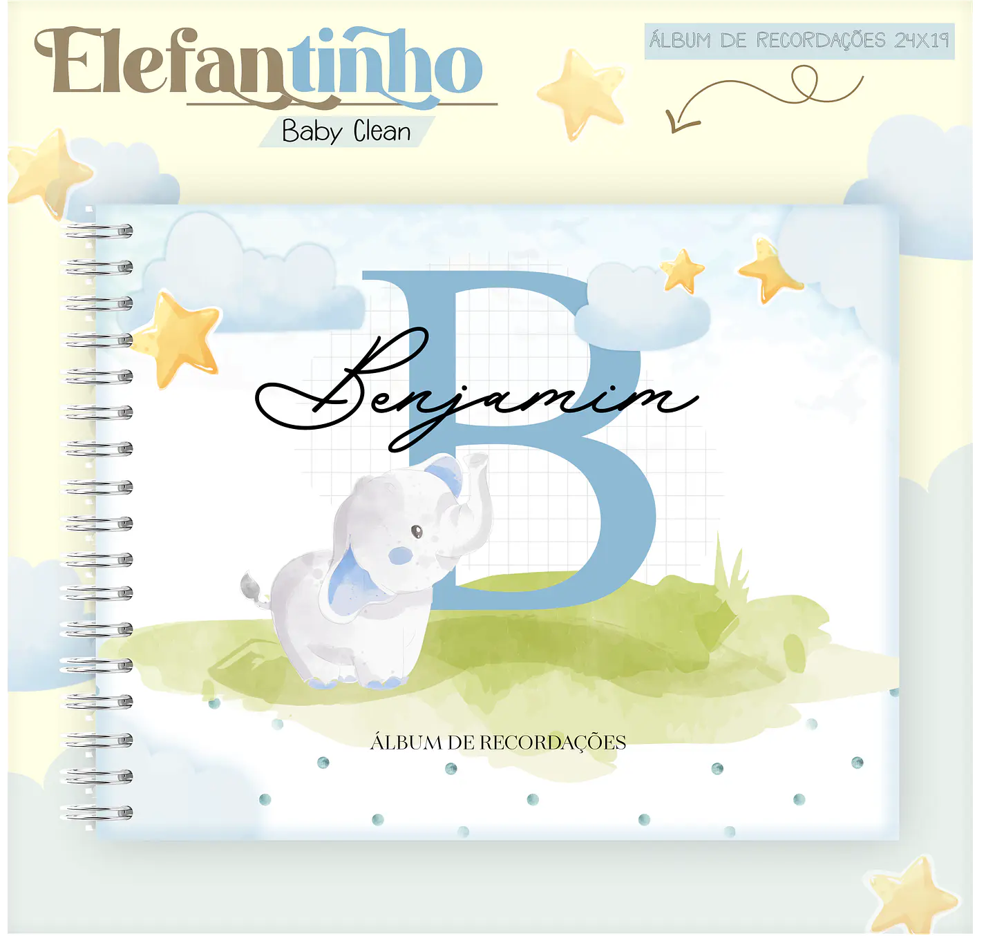Arquivo Combo Encadernação Baby Elefantinho Azul 8