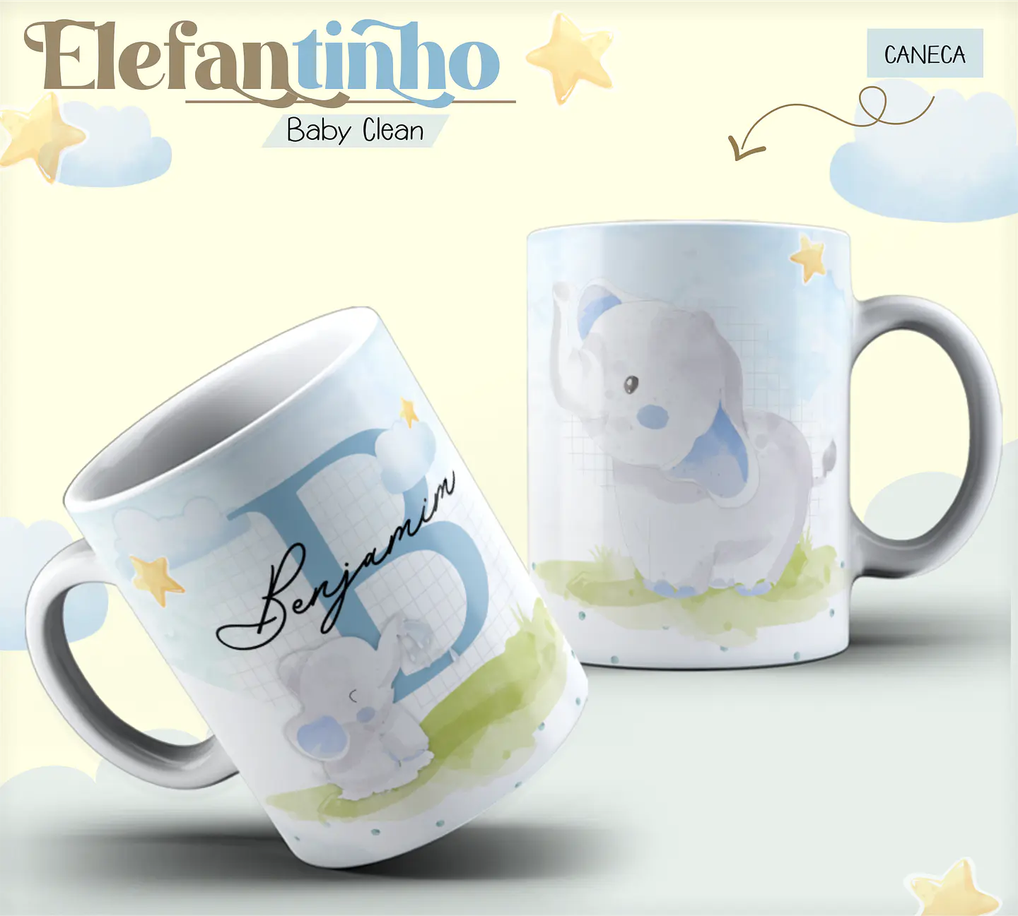 Arquivo Combo Encadernação Baby Elefantinho Azul 16