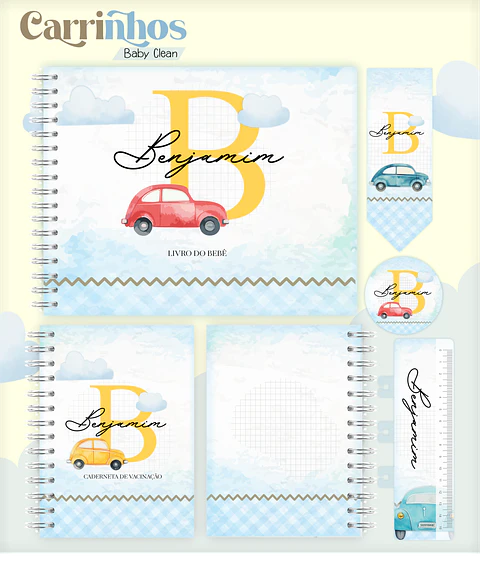 Arquivo Combo Encadernação Baby Carrinho Alfabeto