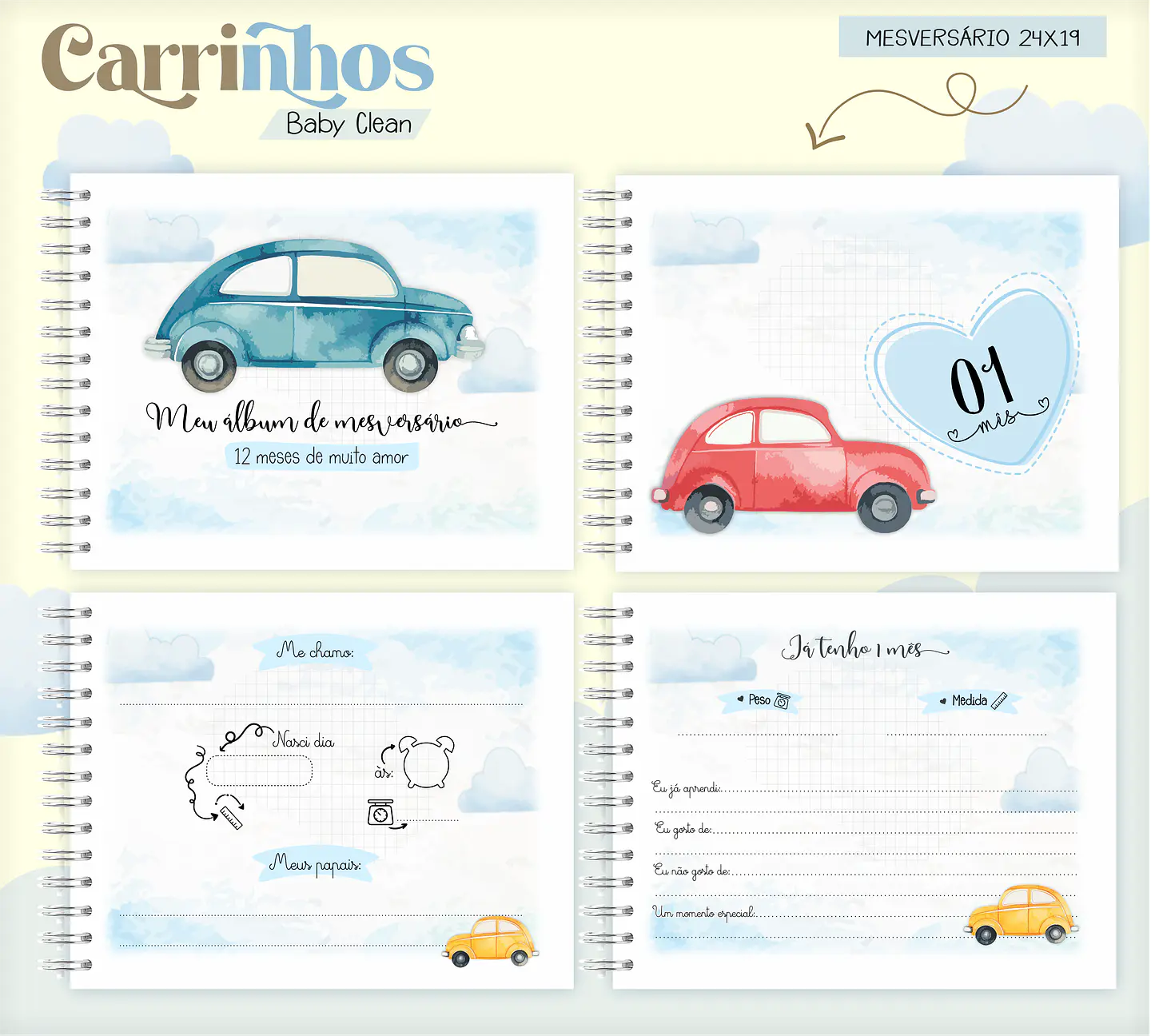 Arquivo Combo Encadernação Baby Carrinho Alfabeto 9