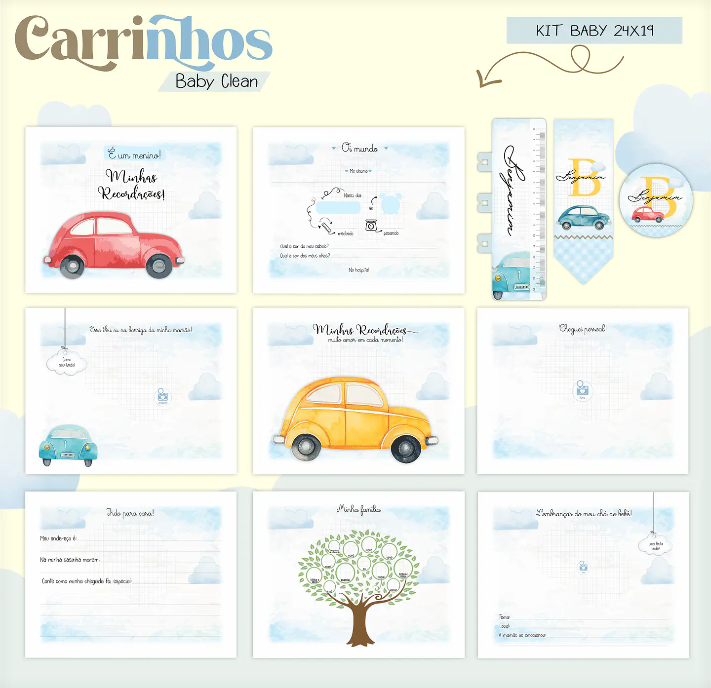 Arquivo Combo Encadernação Baby Carrinho Alfabeto 11