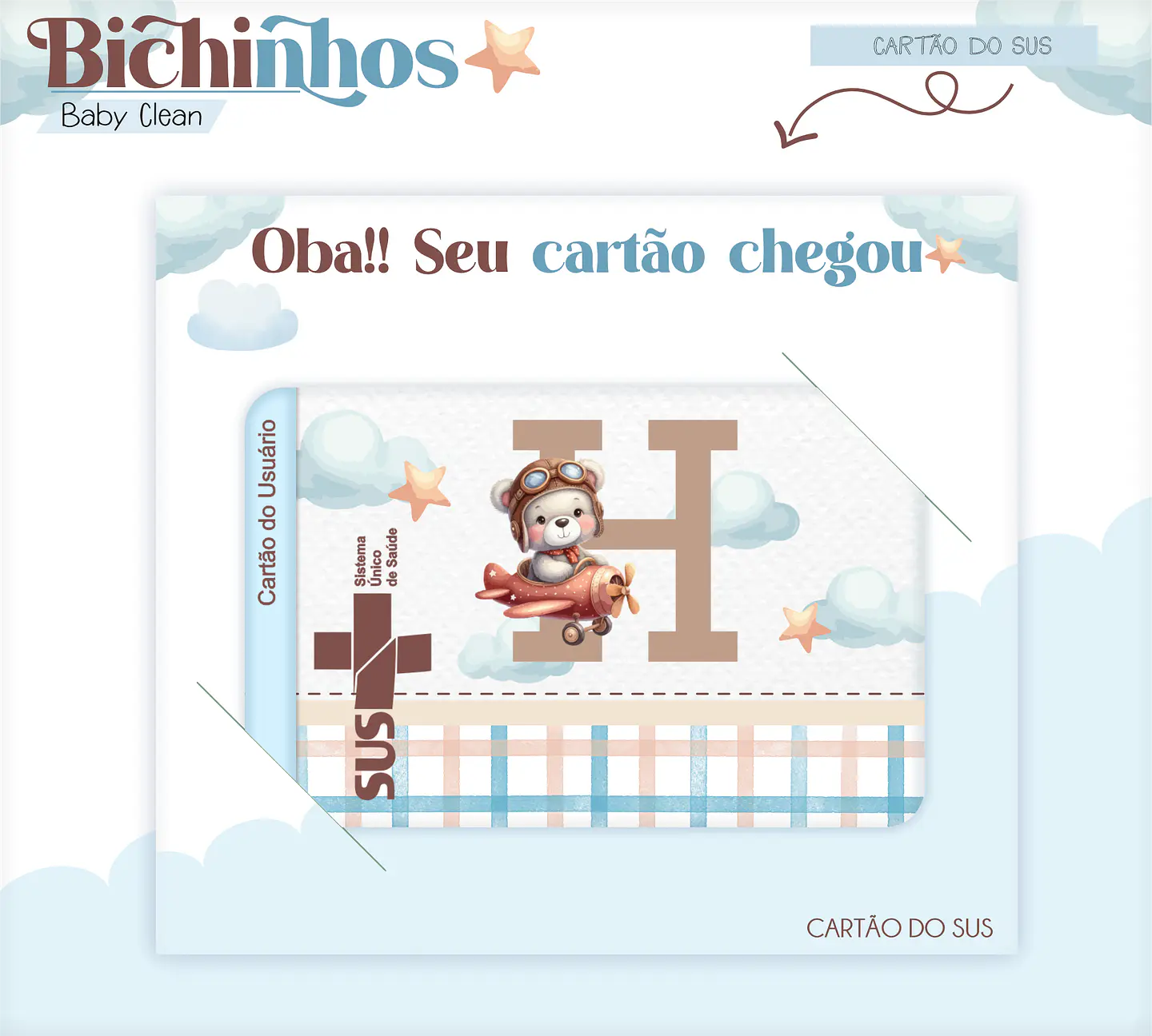 Arquivo Combo Encadernação Baby Ursinho Aviador Alfabeto 4