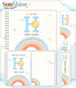 Arquivo Combo Encadernação Baby Sunshine Arco Iris Azul Alfabeto - Thumbnail 1