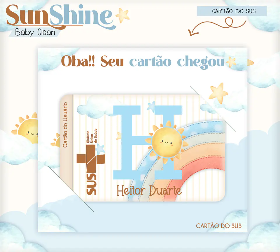 Arquivo Combo Encadernação Baby Sunshine Arco Iris Azul Alfabeto 3