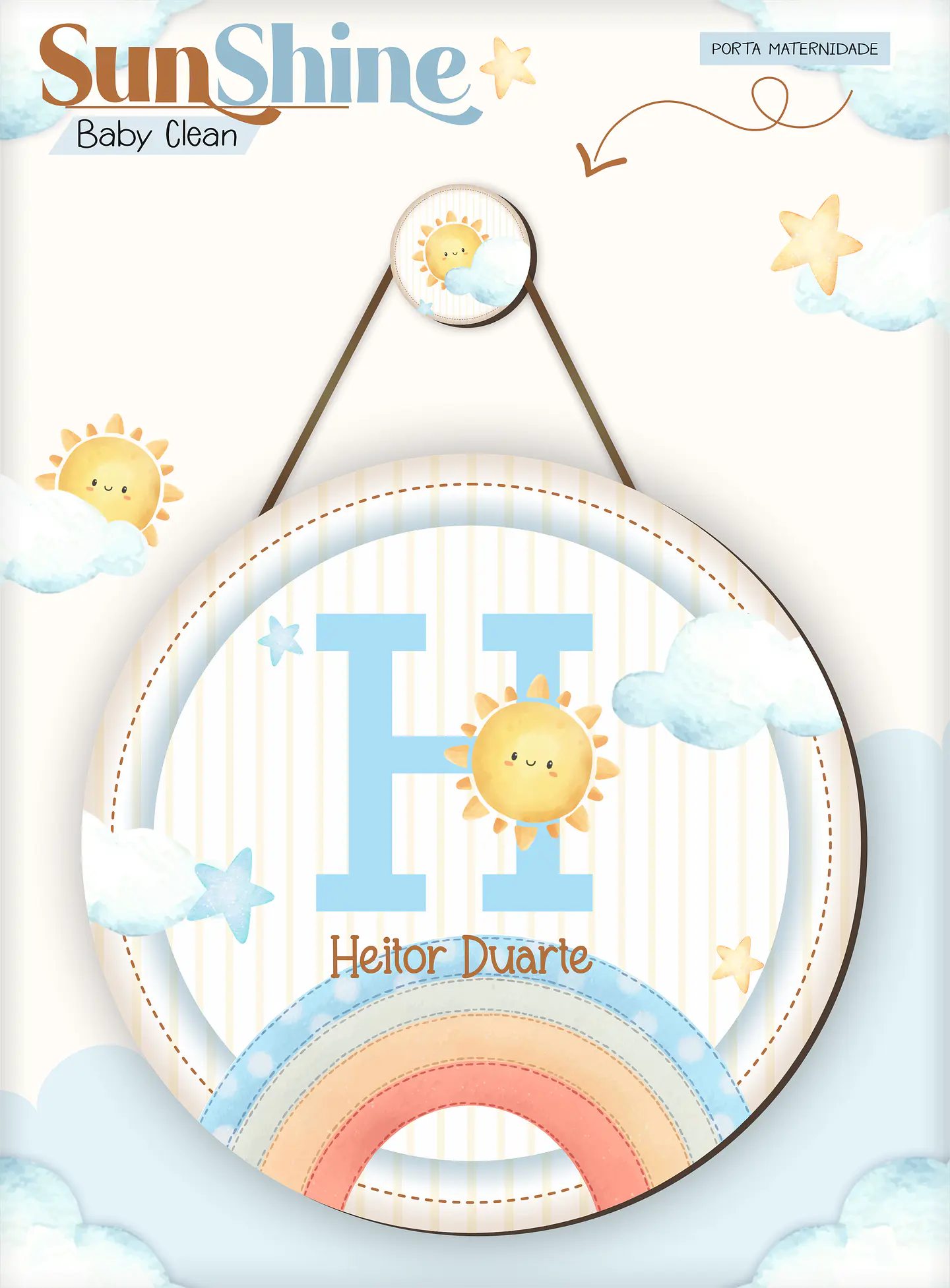 Arquivo Combo Encadernação Baby Sunshine Arco Iris Azul Alfabeto 15