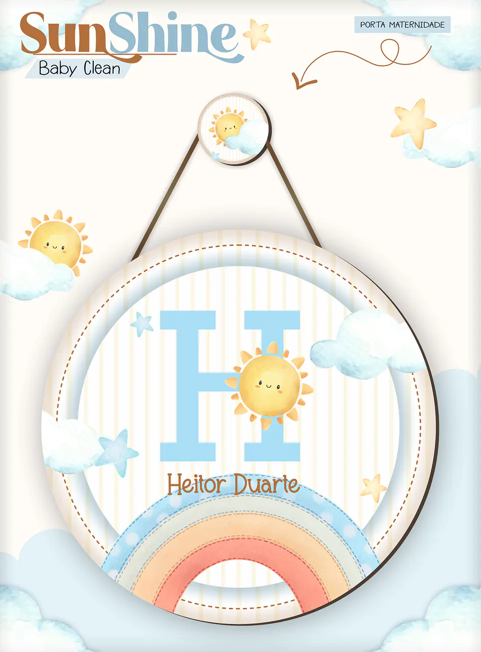 Arquivo Combo Encadernação Baby Sunshine Arco Iris Azul Alfabeto 15