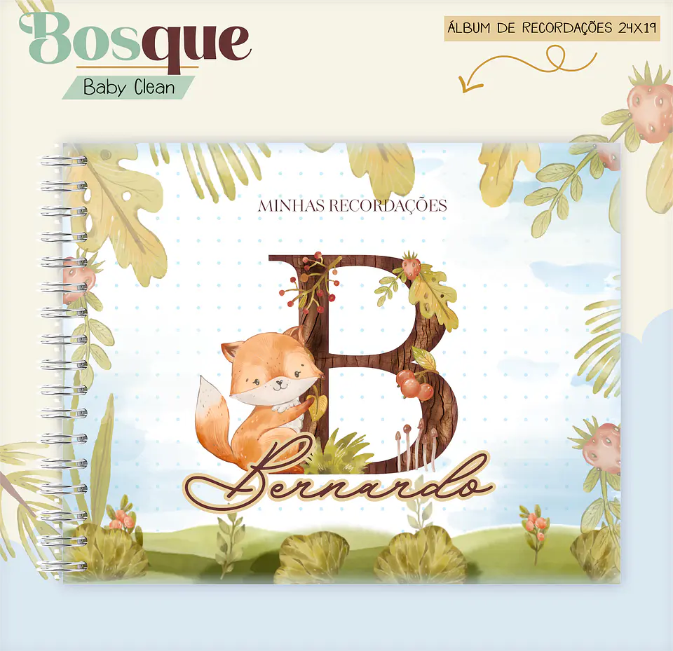 Arquivo Combo Encadernação Baby Bosque Raposinha Alfabeto 9